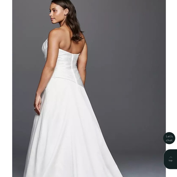 David’s Bridal NWT Soft White Strapless Wedding Gown Women’s Size 26 W Plus - Picture 2 of 15